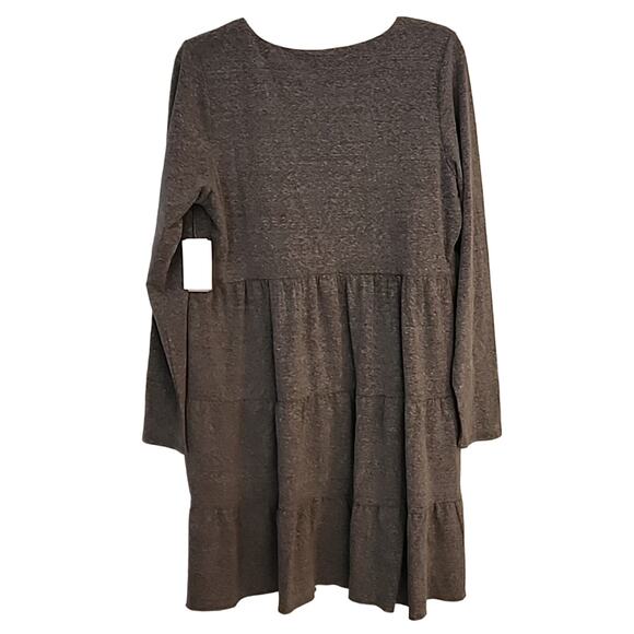 BP Gray Knit Tiered Dress, V-Neck, NWT - Picture 6 of 7